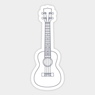 Ukulele Tenor Concert Soprano Outline Sticker